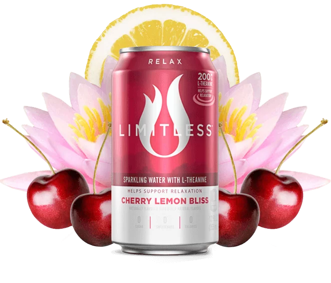 Limitless Cherry Lemon Bliss — Sparkling Water with L-Theanine
