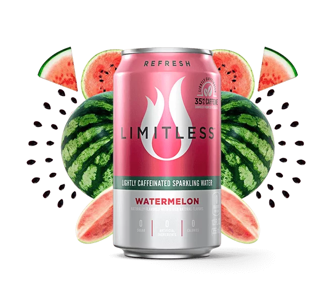 Limitless Watermelon — Lightly Caffeinated Sparkling Water